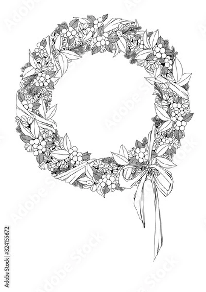 Obraz 実と葉のリース