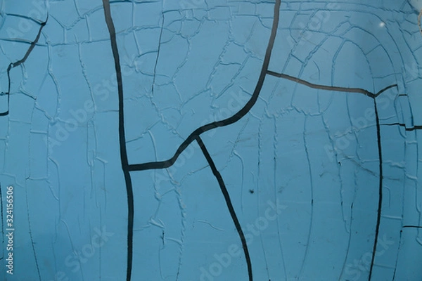 Obraz cracked blue wall background