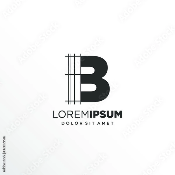Obraz Letter B Logo Design with Architecture Element