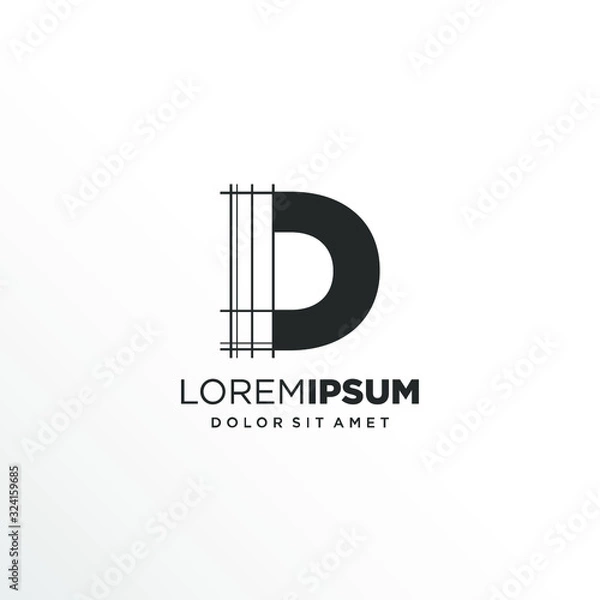 Obraz Letter D Logo Design with Architecture Element