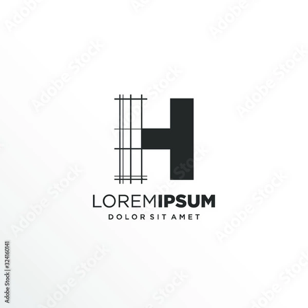 Obraz Letter H Logo Design with Architecture Element