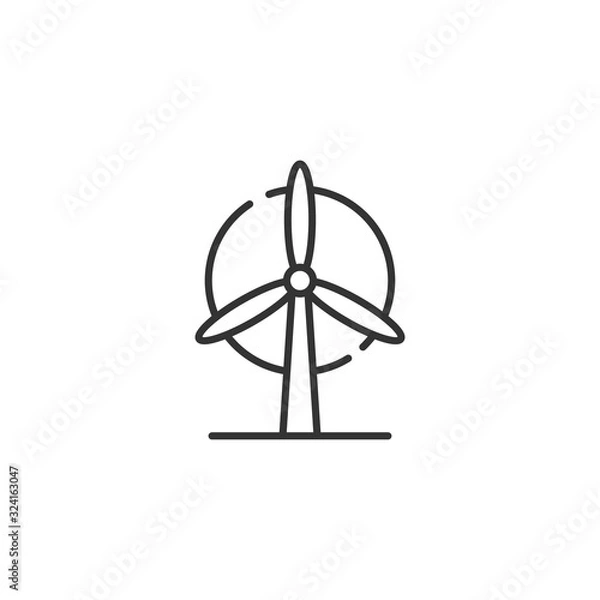 Fototapeta wind power Icon. Vector