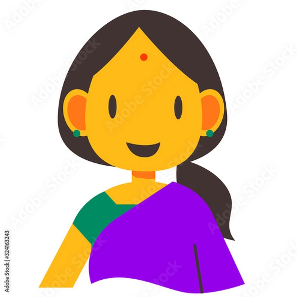 Obraz インド人女性　笑顔