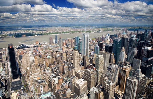 Obraz aerial view of west manhattan