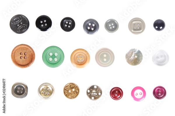 Fototapeta many different buttons isolated