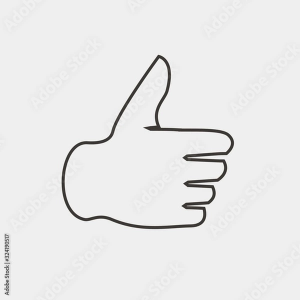 Fototapeta thumbs up icon vector illustration and symbol for website and graphic design