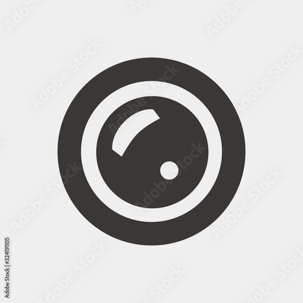 Obraz camera lense icon vector illustration and symbol for website and graphic design