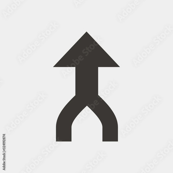 Obraz road junction icon vector illustration and symbol for website and graphic design
