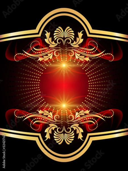 Fototapeta Background with glowing stars
