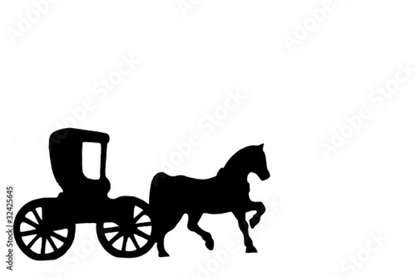 Obraz Koń i bryczka