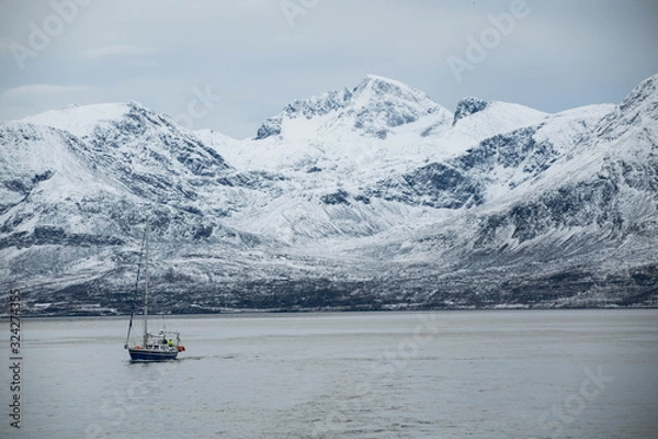 Obraz BATEAU ET MONTAGNE