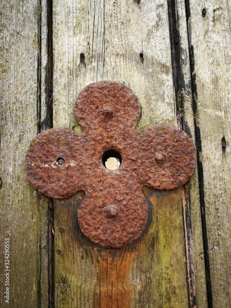 Obraz lock on old door