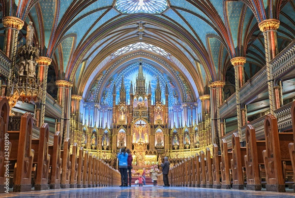 Obraz The Notre-Dame Basilica in Montreal