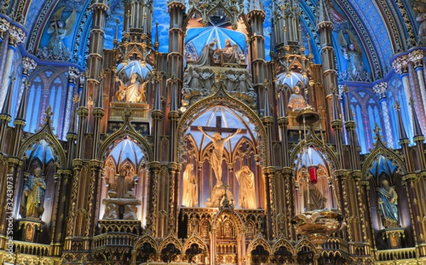 Obraz The Notre-Dame Basilica in Montreal