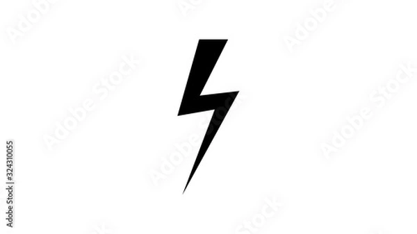 Fototapeta Lightning, electric power logo design element