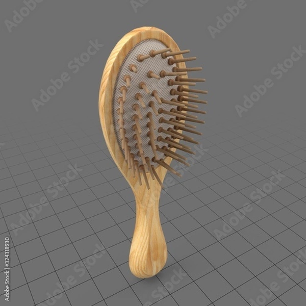 Obraz Drewniana szczotka do włosów