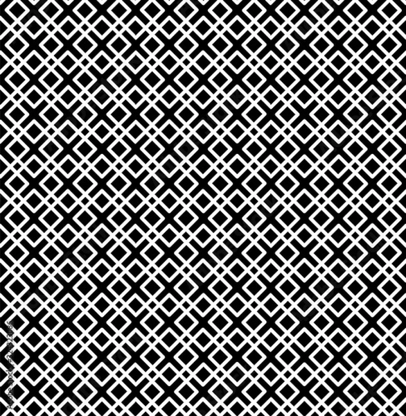 Fototapeta Abstract geometric pattern background with hexagonal and triangular texture. Black and white seamless pattern. Simple minimalistic pattern