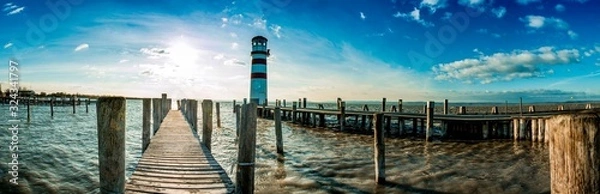 Fototapeta lighthouse, austria, lake
