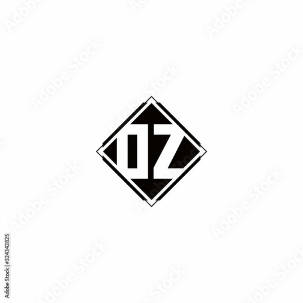 Fototapeta Monogram logo design with diamond square shape