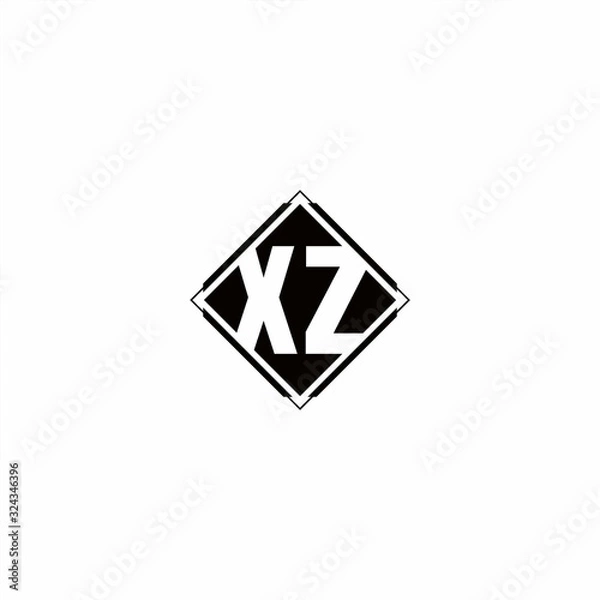 Fototapeta Monogram logo design with diamond square shape