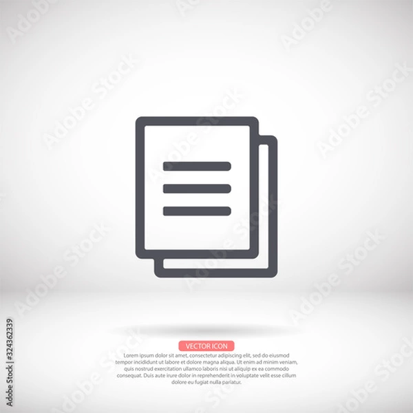 Fototapeta Files vector icon , lorem ipsum Flat design