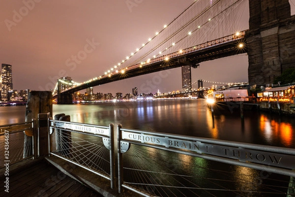Obraz bridge on brooklyn in manhattan 