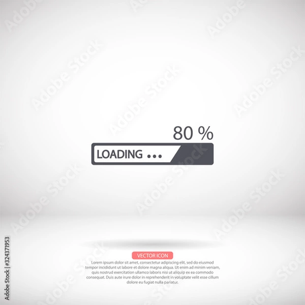 Fototapeta Downloading vector icon , lorem ipsum Flat design
