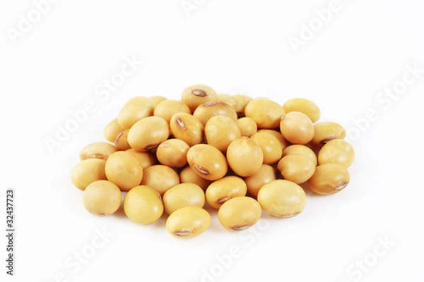 Fototapeta fresh soybean on background