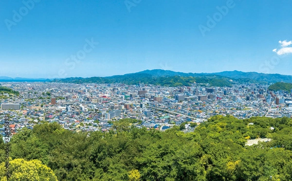 Fototapeta 愛媛県松山市街地風景