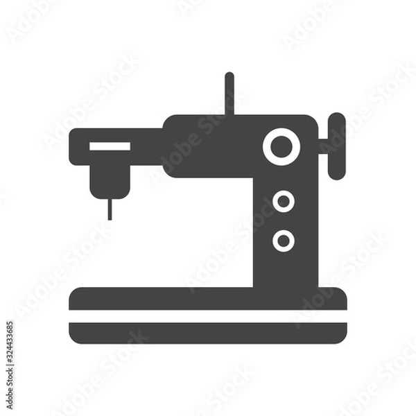 Fototapeta sewing machine flat vector icon