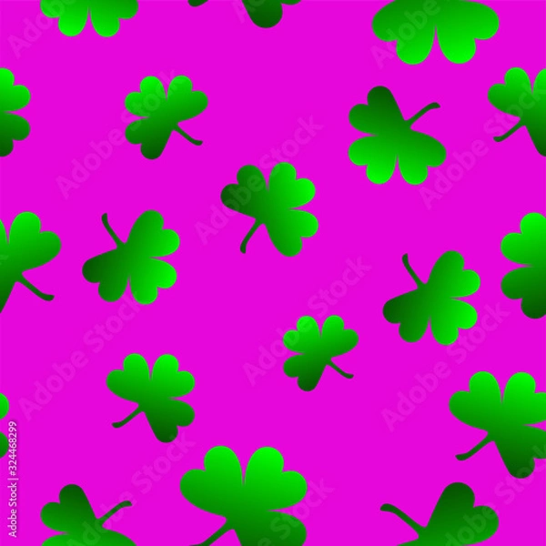 Fototapeta seamless pattern with clover. Clover Pattern Background. Leaves Seamless Pattern Background