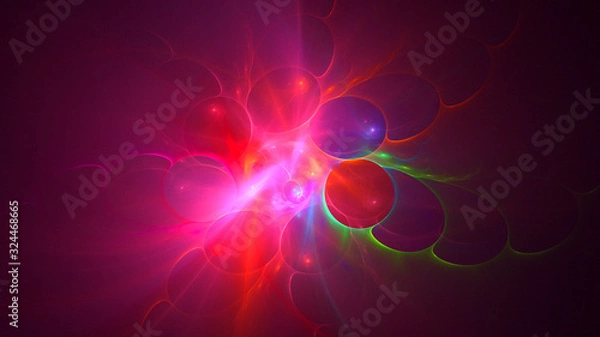 Obraz 3D rendering abstract red fractal light background
