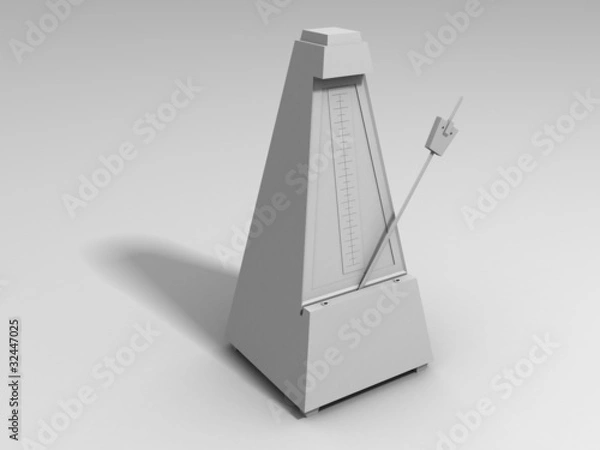 Obraz white metronome on a white surface