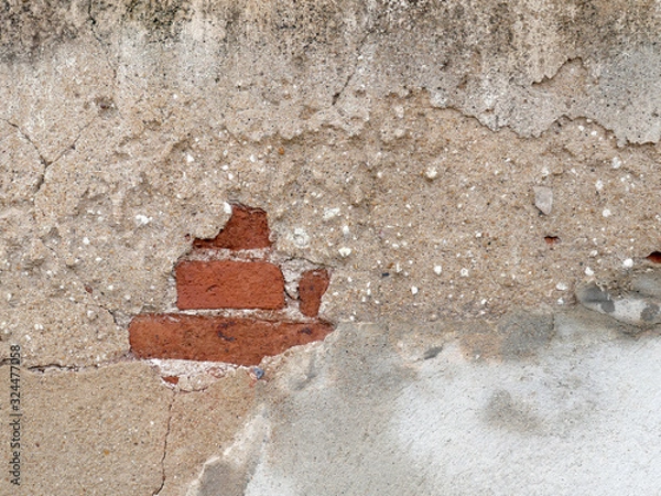 Obraz Walls that deteriorate, corrode, crack.
