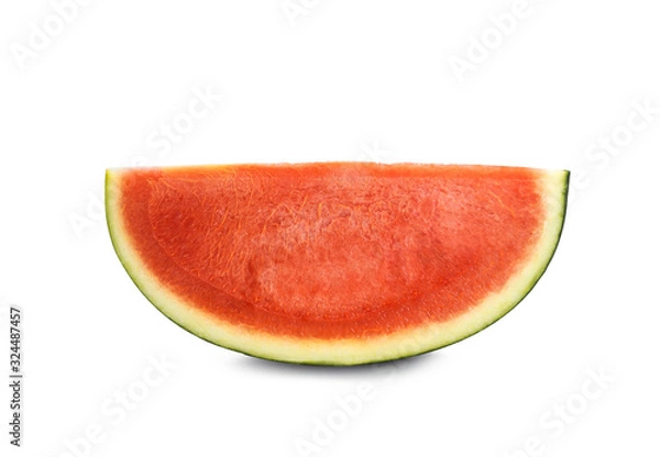 Obraz Sliced of watermelon isolated on white background with clipping path