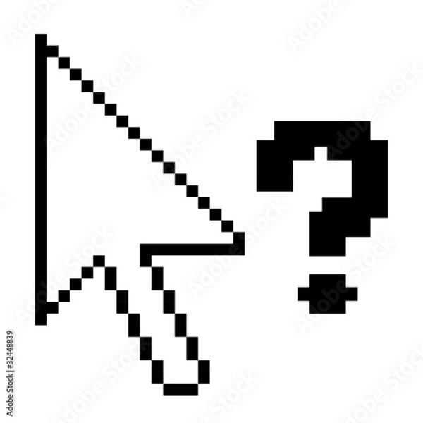 Obraz Computer Maus Computermaus Mauszeiger Pfeil Fragezeichen