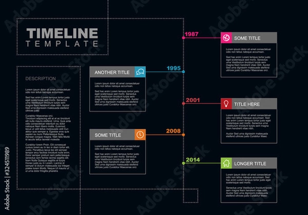 Fototapeta Vector Infographic timeline report template