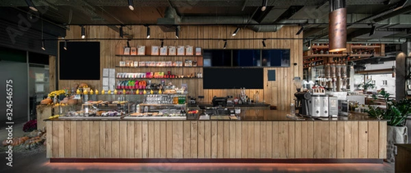 Obraz Interior of modern cafe in loft style
