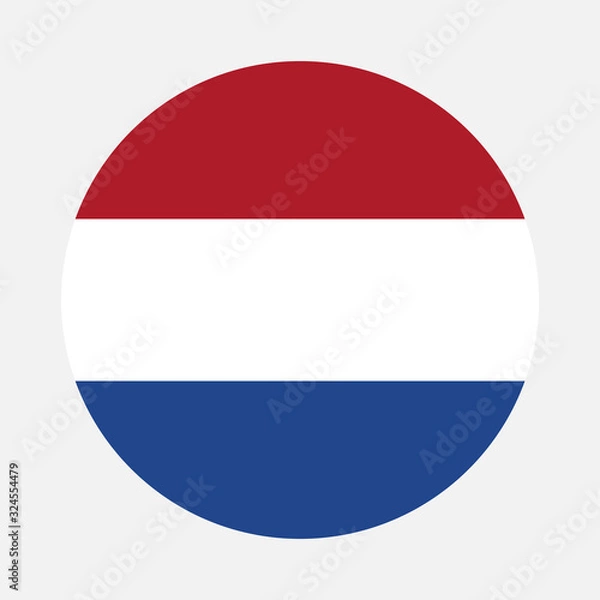 Fototapeta Netherlands flag circle