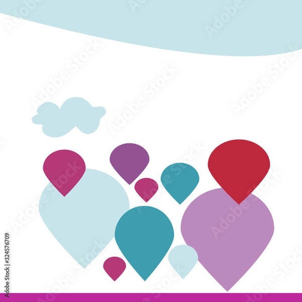 Obraz colorful balloons  on white background