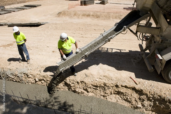 Obraz discharging concrete