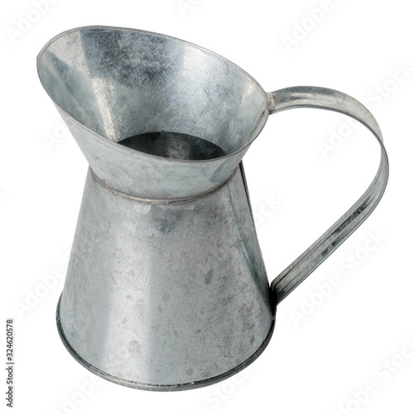 Obraz Empty rustic zinc-plated metal jar