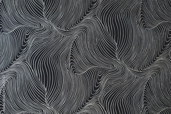 Obraz Abstract lines background black with gold