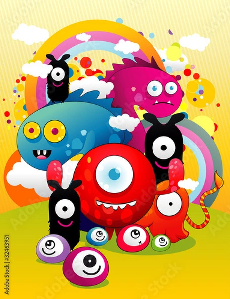 Obraz mounstruos en vector