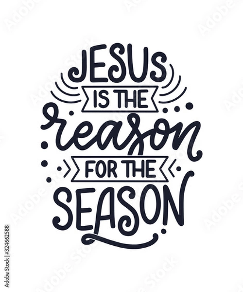 Fototapeta Calligraphy lettering slogan about Easter for flyer and print design. Vector illustration. Template banner, poster, greeting postcard.