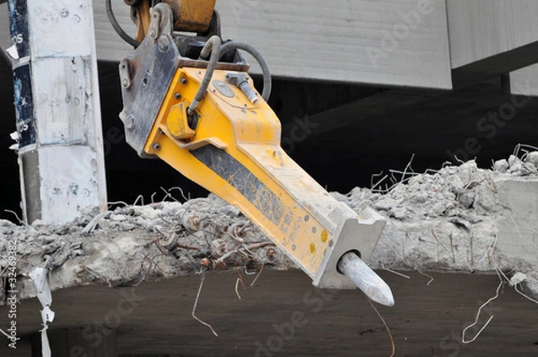 Obraz Mießel eines Abrissbaggers