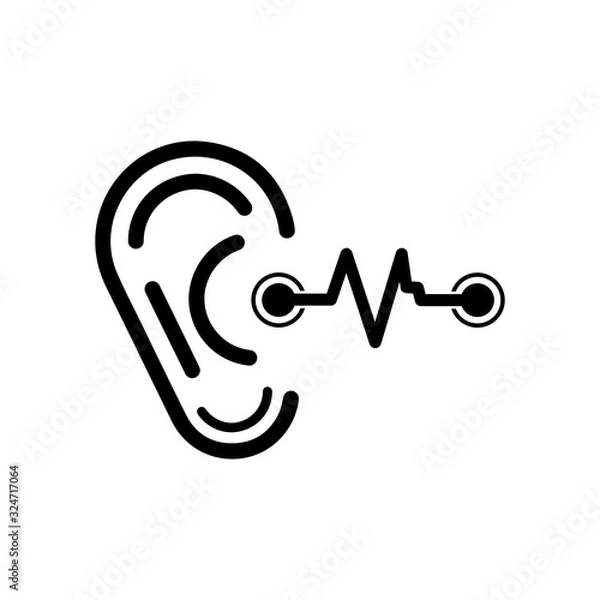Fototapeta Hearing Logo Template vector icon design