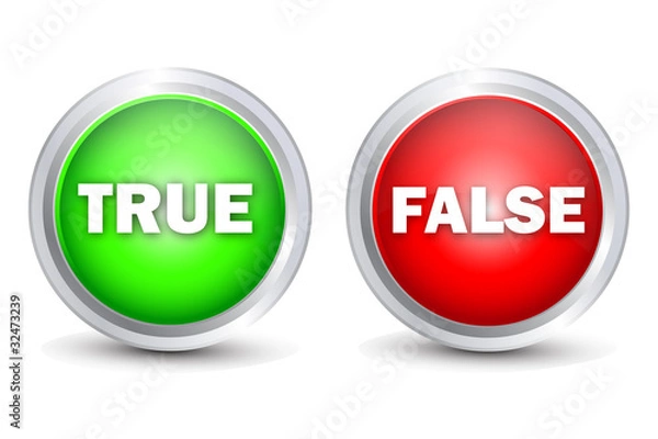 Fototapeta True&False button