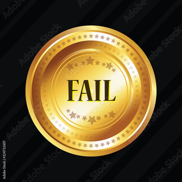 Fototapeta Fail Circular Vector Gold Web Icon Button