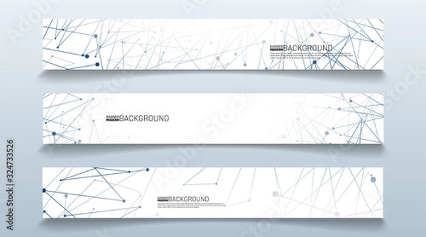 Obraz set rectangular banner background. modern abstract vector design
